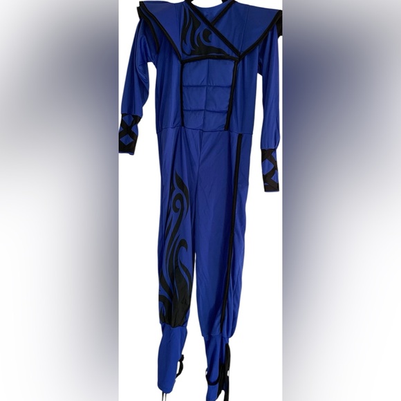 Spooktacular Creations Kids XL Halloween Blue Ninja Jumpsuit Costume - Picture 1 of 3